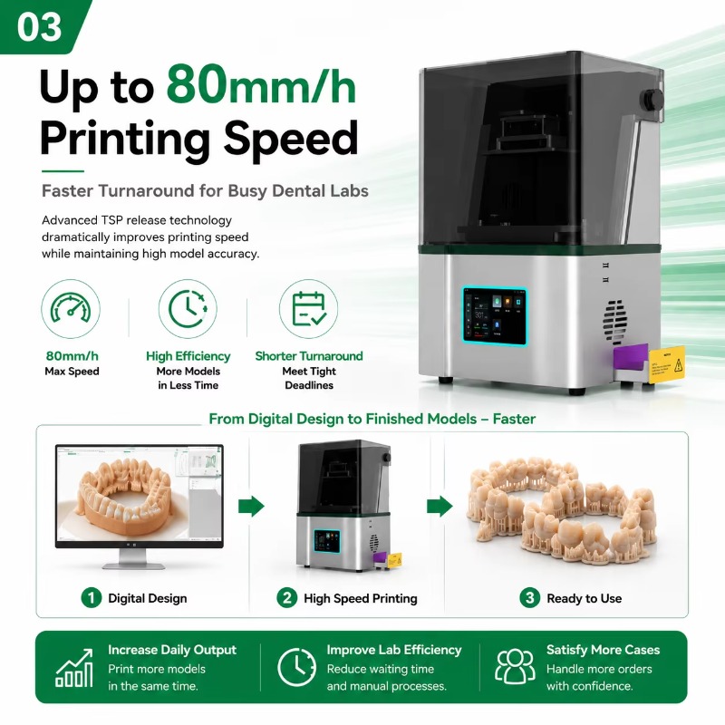 Yüksek Hassasiyetli 9K LCD Diş - Dental 3D Printer Resin incelemesi ve fiyatı